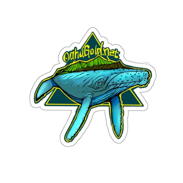 Oahu Gold Humpback Whale Die-Cut Sticker - Image 13
