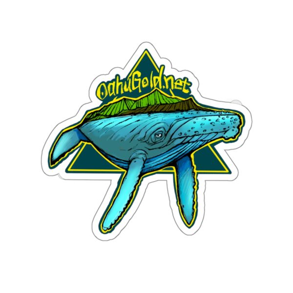 Oahu Gold Humpback Whale Die-Cut Sticker - Image 16