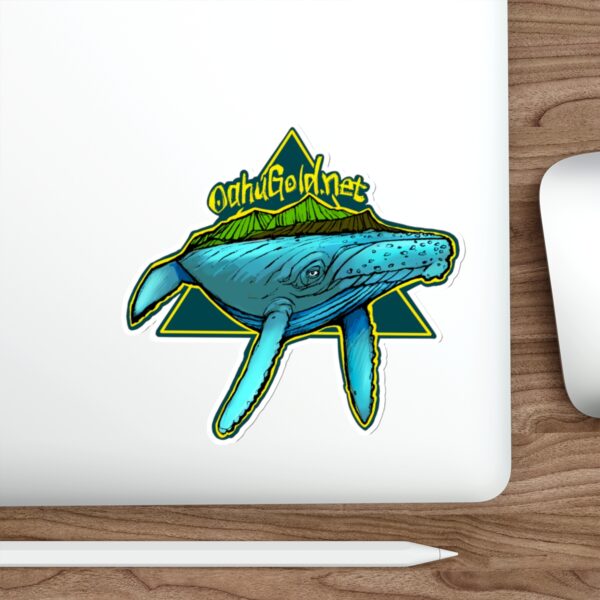 Oahu Gold Humpback Whale Die-Cut Sticker - Image 17