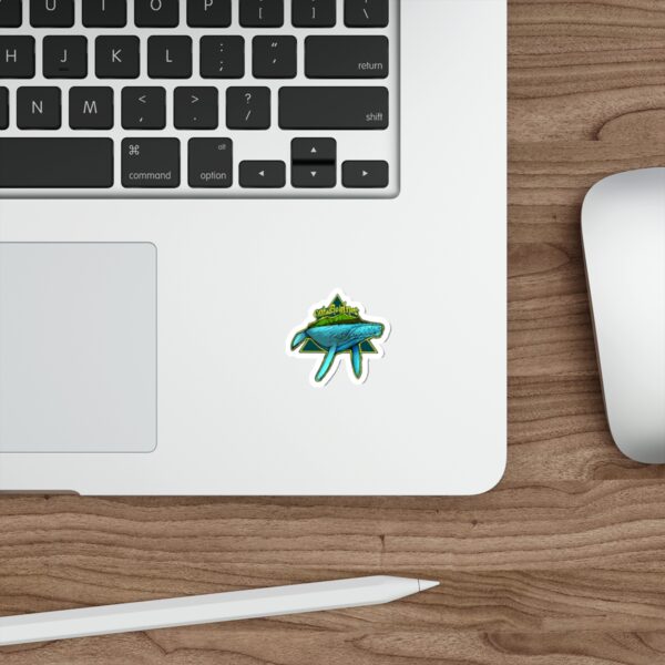 Oahu Gold Humpback Whale Die-Cut Sticker - Image 6