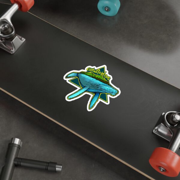 Oahu Gold Humpback Whale Die-Cut Sticker - Image 15