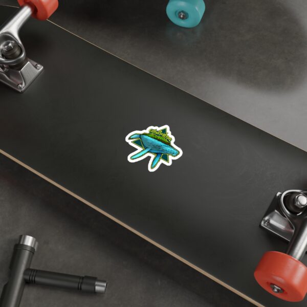 Oahu Gold Humpback Whale Die-Cut Sticker - Image 11