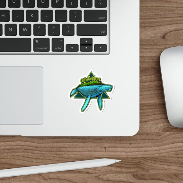 Oahu Gold Humpback Whale Die-Cut Sticker - Image 10