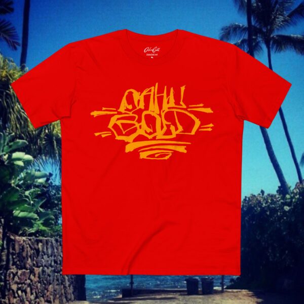 T-Shirt - OAHU GOLD Handstyles by Rattlecans Adult Staple Tee - Image 5