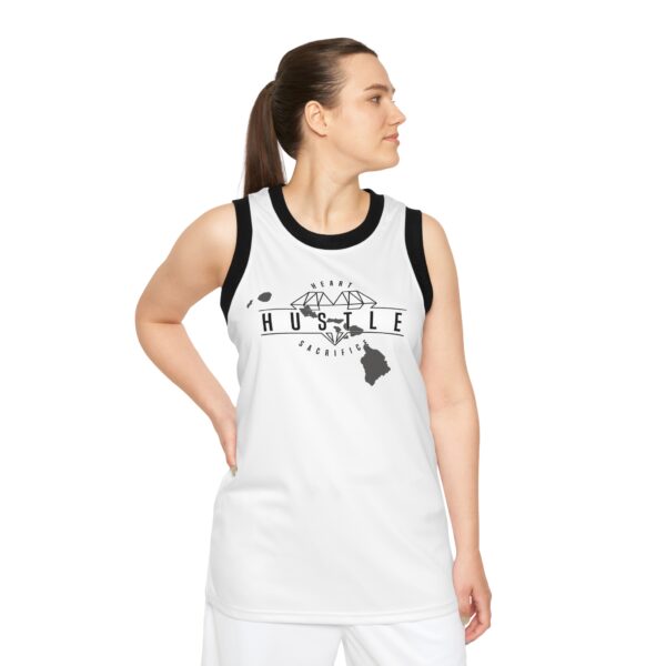 HEART HUSTLE SACRIFICE Unisex Basketball Jersey (AOP) - Image 3