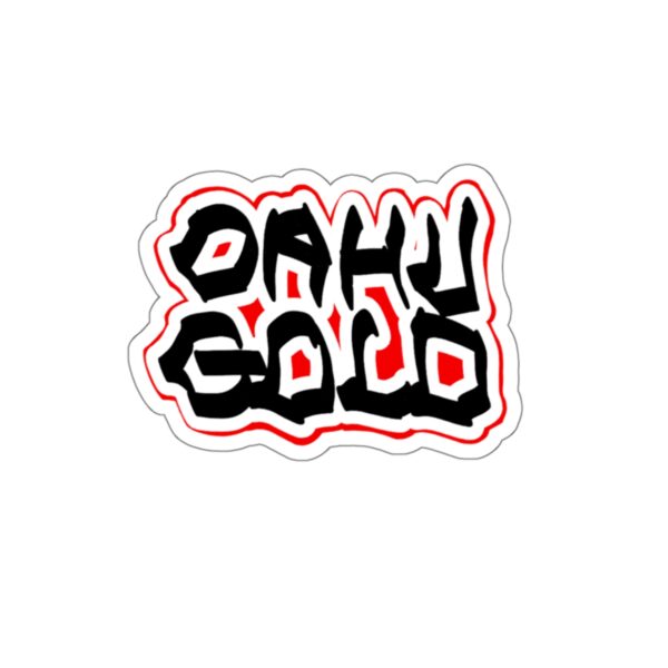 Die-Cut Stickers - Oahu Gold Block Handstyle sticker - Image 2
