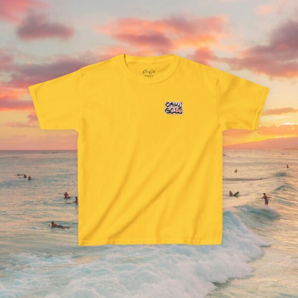 Kids Tee - Oahu Gold Chiseled Block Shirt - Image 5